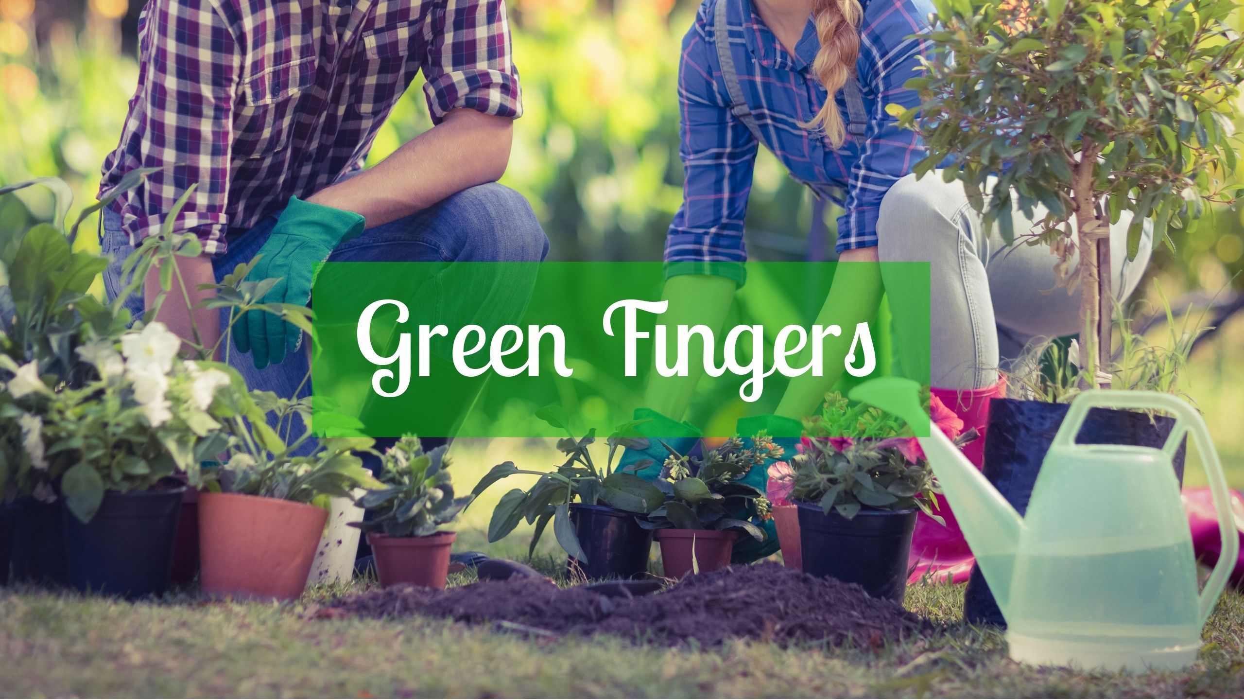 YouTube banner idea "Green Fingers" - 36 creative YouTube banner ideas and examples to boost your inspiration - Image