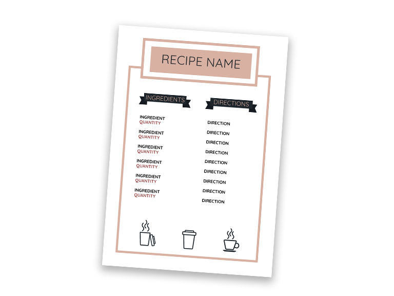 Elevate your cooking experience with our collection of customizable free Recipe Cards templates. Edit and download in minutes to effortlessly showcase your culinary creations. Browse our diverse selection of stylish designs to find the perfect fit for your kitchen creations.