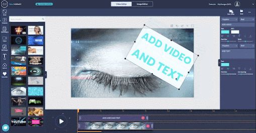 single video frame with closed eye in design wizard application